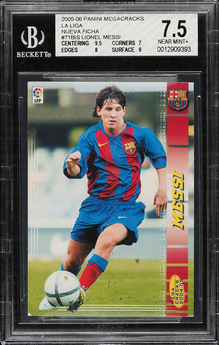 2004 Panini Sports Mega Cracks La Liga Lionel Messi ROOKIE #71 BGS 7.5 NRMT+