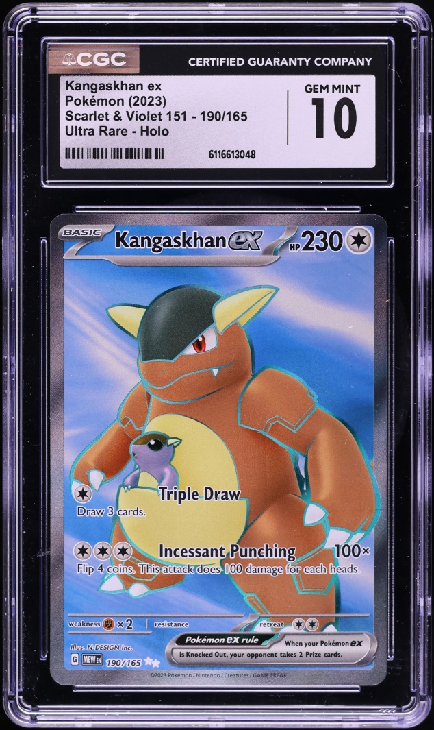 2023 Pokemon Scarlet & Violet 151 Full Art Kangaskhan ex #190 CGC 10 GEM MINT