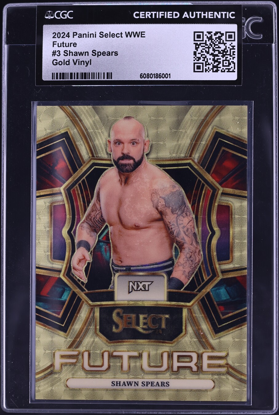 2024 Select WWE Future Gold Vinyl Shawn Spears 1/1 #3 CGC AUTH
