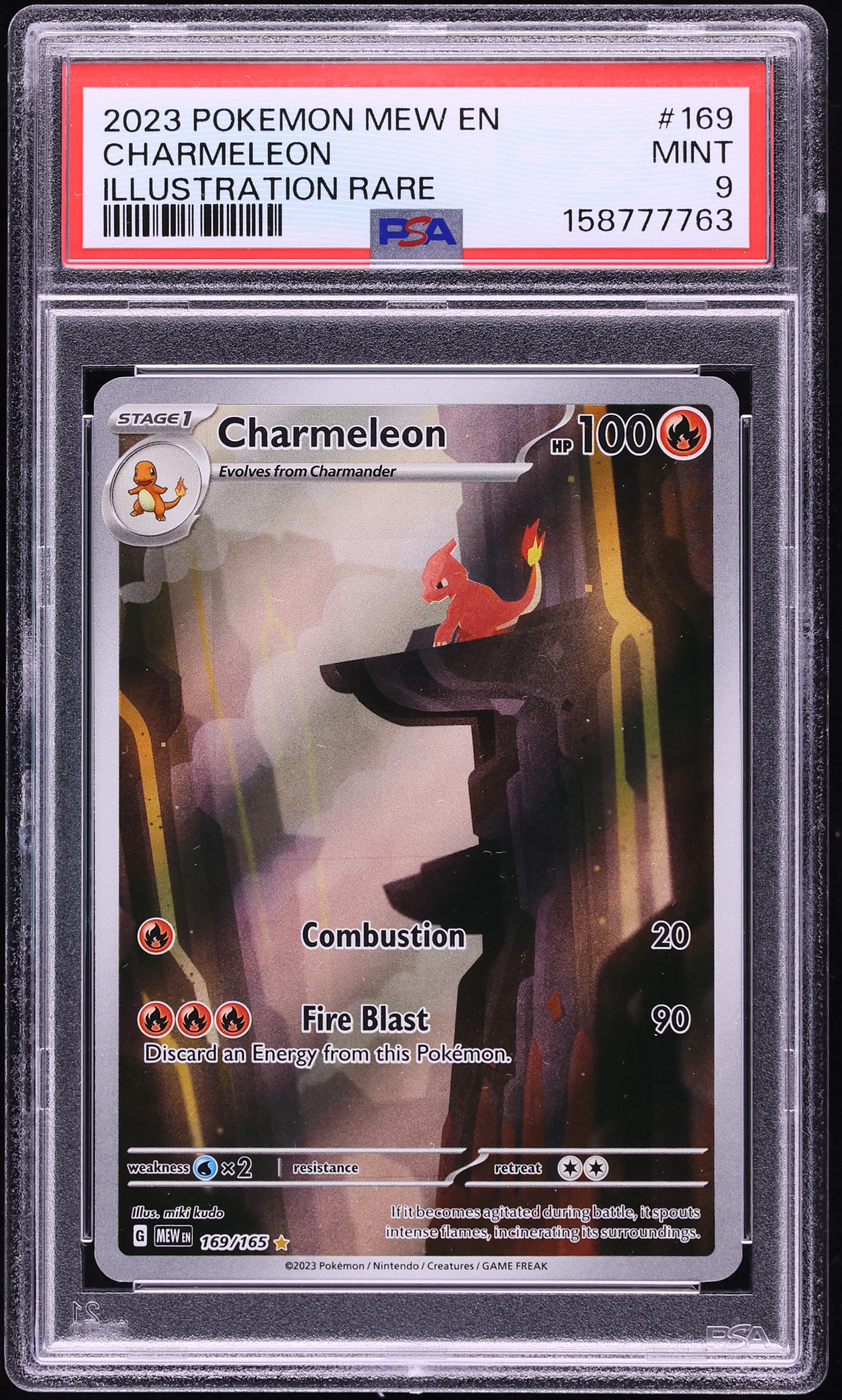 2023 Pokemon Scarlet & Violet 151 IR Charmeleon #169 PSA 9 MINT