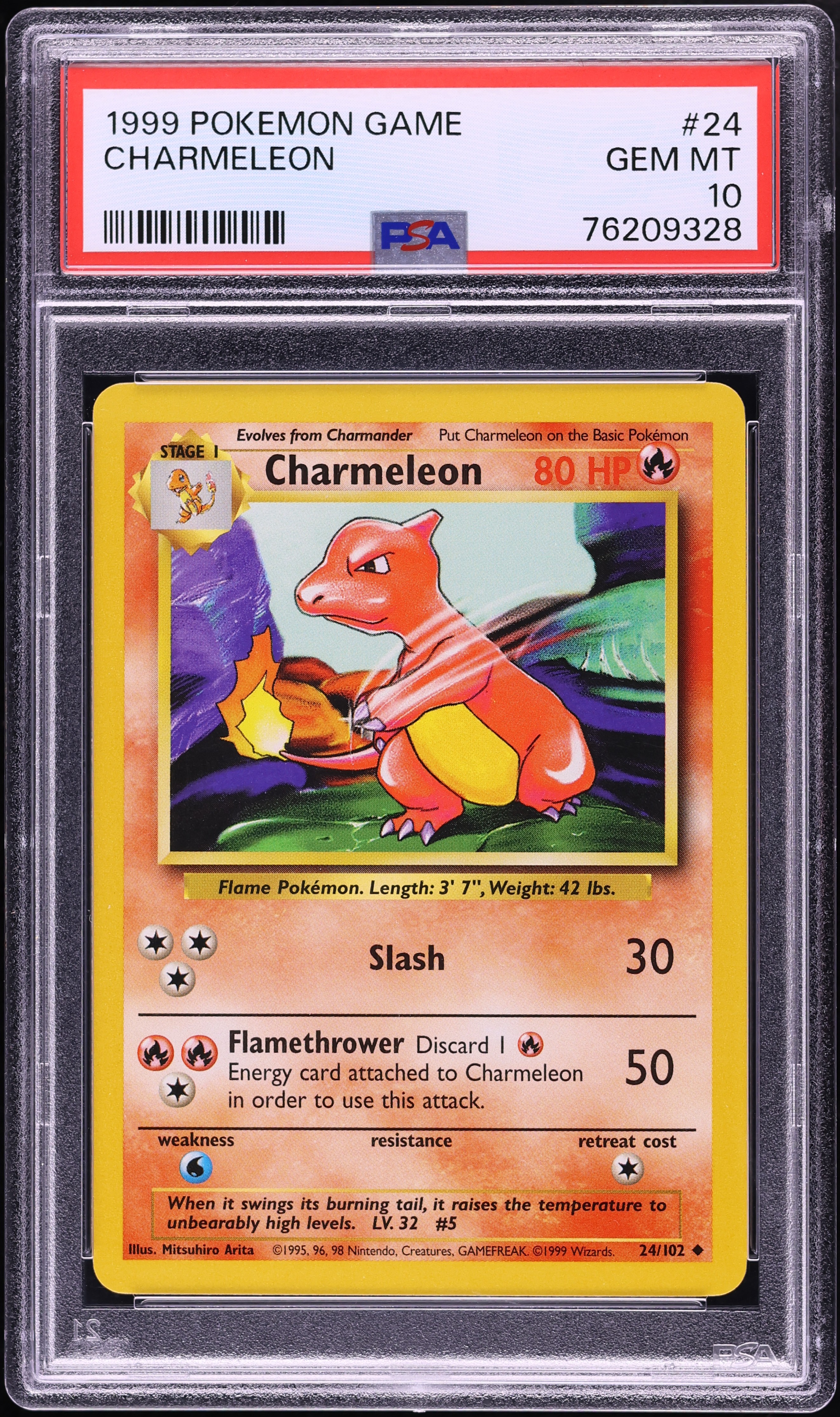 1999 Pokemon Base Set Charmeleon #24 PSA 10 GEM MINT