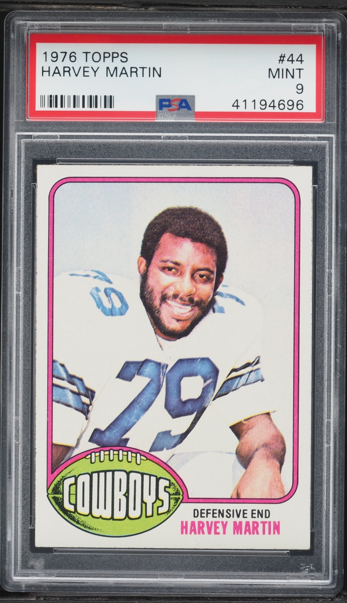 1976 Topps Football Harvey Martin ROOKIE #44 PSA 9 MINT