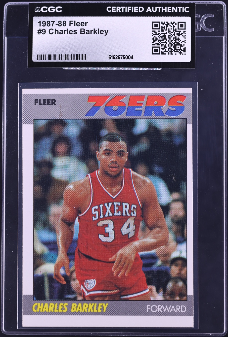 1987 Fleer Basketball Charles Barkley #9 CGC AUTH