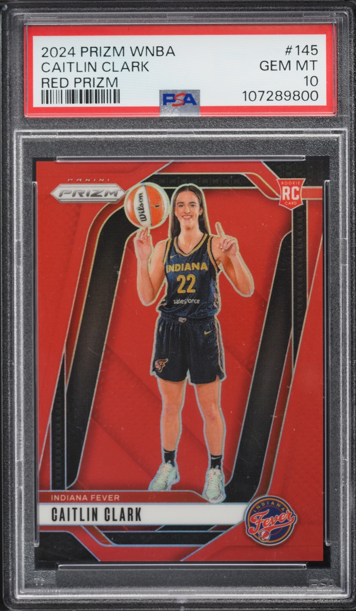 2024 Panini Prizm WNBA Red Caitlin Clark ROOKIE /299 #145 PSA 10 GEM MINT