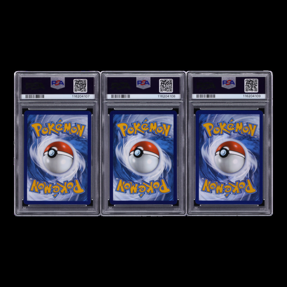 Lot (3) 2023 Pokemon Scarlet & Violet 151 IR Bulbasaur Ivysaur Venusaur #166/167/198 PSA 10