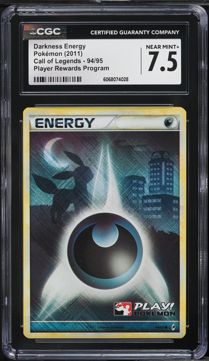 2011 Pokemon Call Of Legends Play! Crosshatch Holo Darkness Energy #94 CGC 7.5