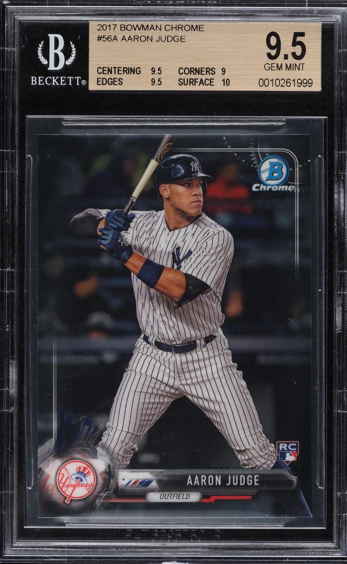 2017 Bowman Chrome Aaron Judge ROOKIE #56 BGS 9.5 GEM MINT on