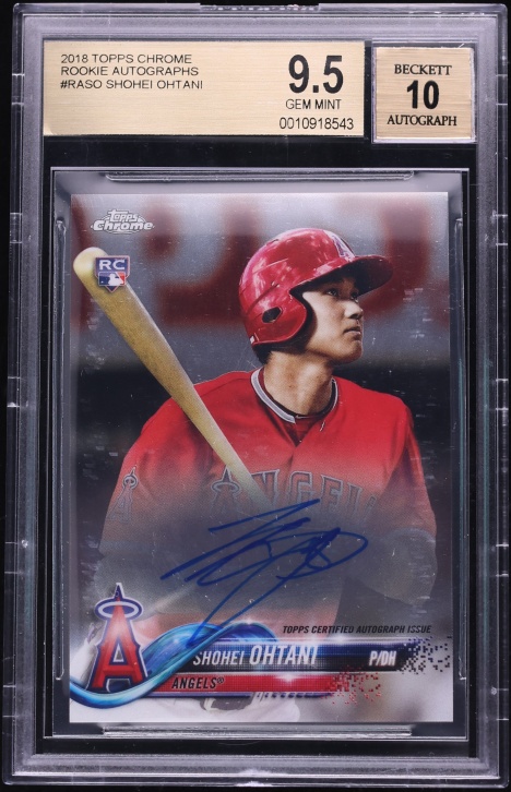 2018 Topps Chrome Shohei Ohtani ROOKIE AUTO #RA-SO BGS 9.5 GEM MINT
