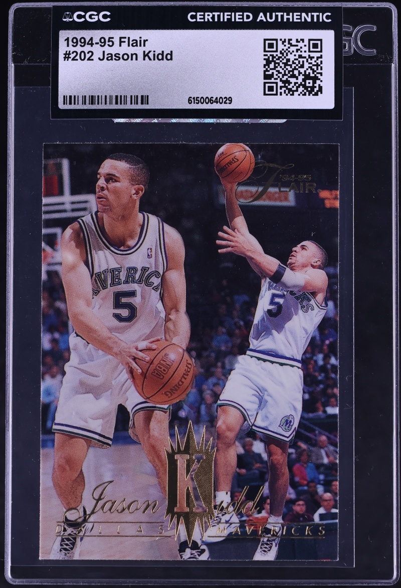 1994 Flair Basketball Jason Kidd ROOKIE #202 CGC AUTH