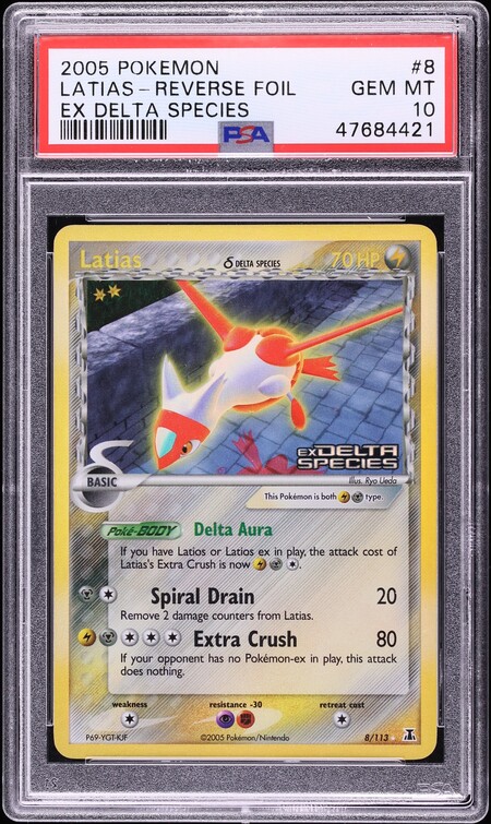 2005 Pokemon EX Delta Species Reverse Holo Latias #8 PSA 10 GEM MINT