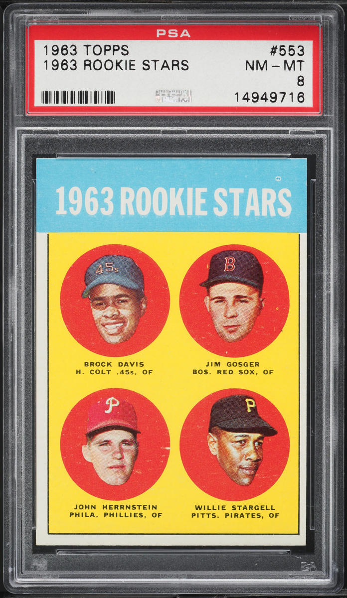 1963 Topps Willie Stargell ROOKIE #553 PSA 8 NM-MT