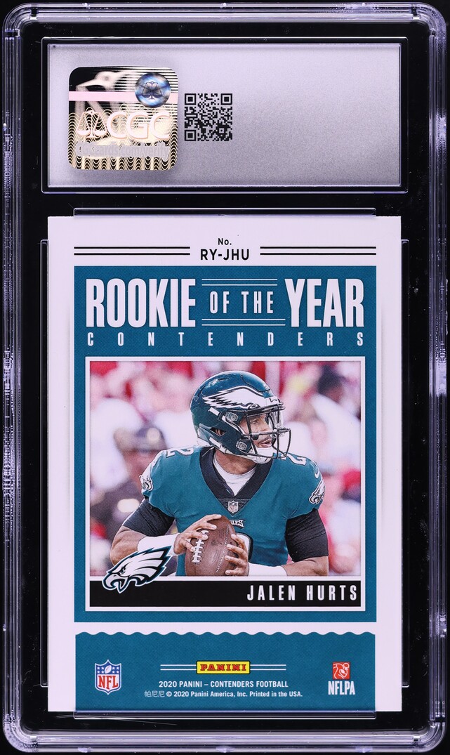 2020 Panini Contenders ROY Contenders Jalen Hurts ROOKIE #RY-JHU CGC 9 MINT
