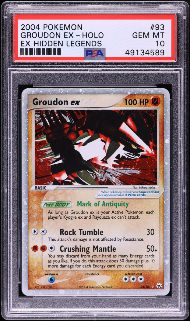 2004 Pokemon EX Hidden Legends Holo Groudon ex #93 PSA 10 GEM MINT
