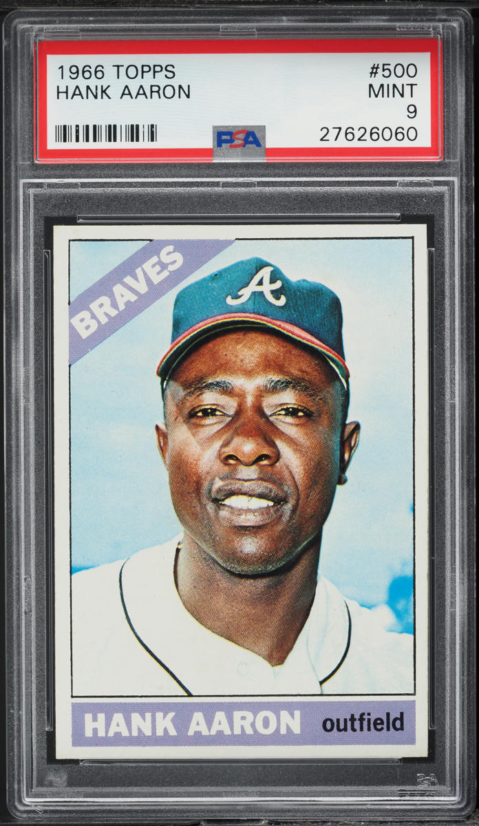 1966 Topps Hank Aaron #500 PSA 9 MINT