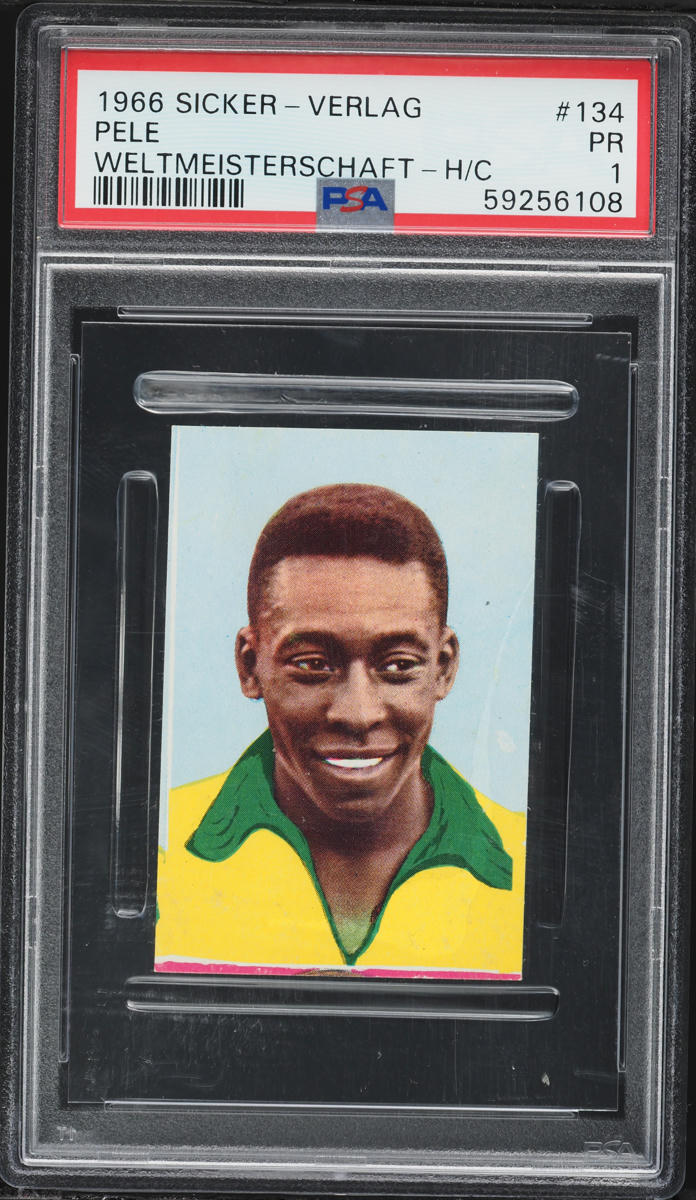 1966 Sicker Verlag Weltmeisterschaft Pele #134 PSA 1 PR