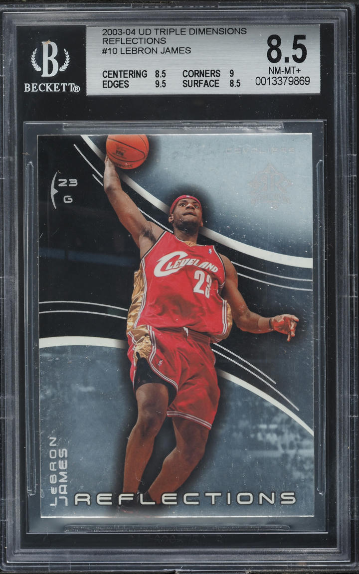 2003 Upper Deck Triple Dimensions Reflections LeBron James ROOKIE #10 BGS 8.5