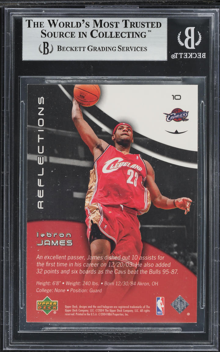2003 Upper Deck Triple Dimensions Reflections LeBron James ROOKIE #10 BGS 8.5