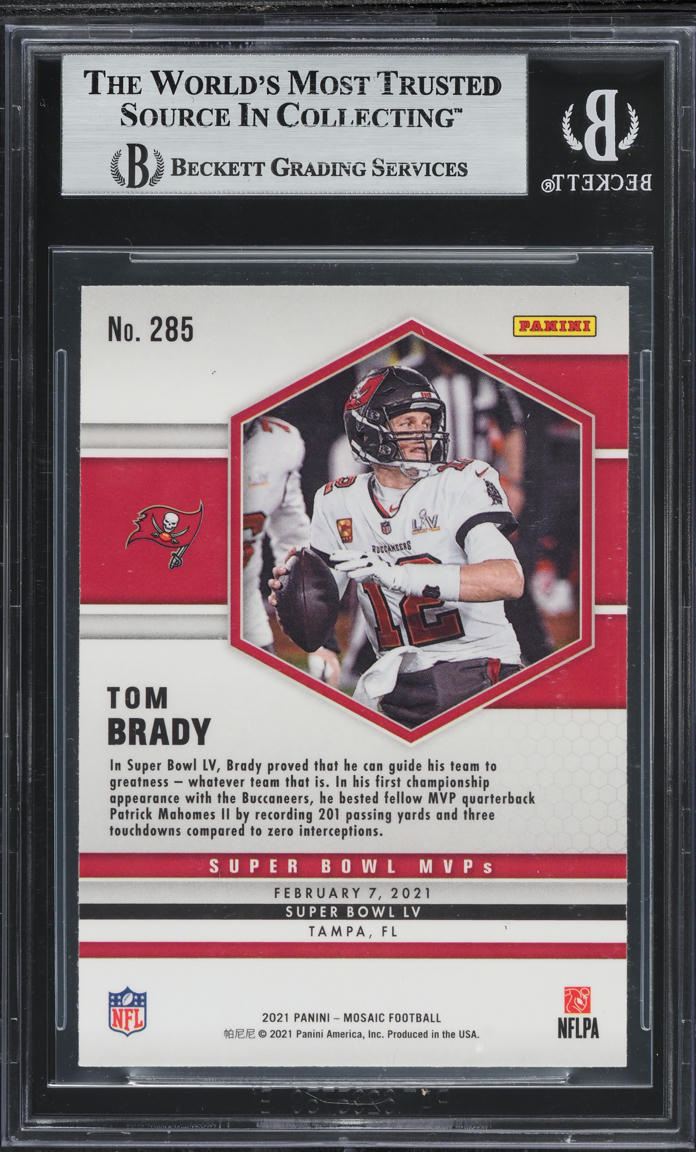 2021 Panini Mosaic Tom Brady #285 BGS 9 MINT