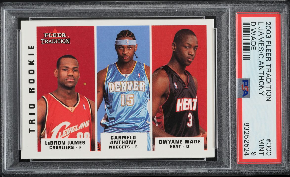 fleer tradition lebron james rookie