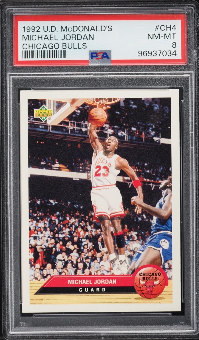 1992 Upper Deck McDonald's Chicago Bulls Michael Jordan #CH4 PSA 8 NM-MT