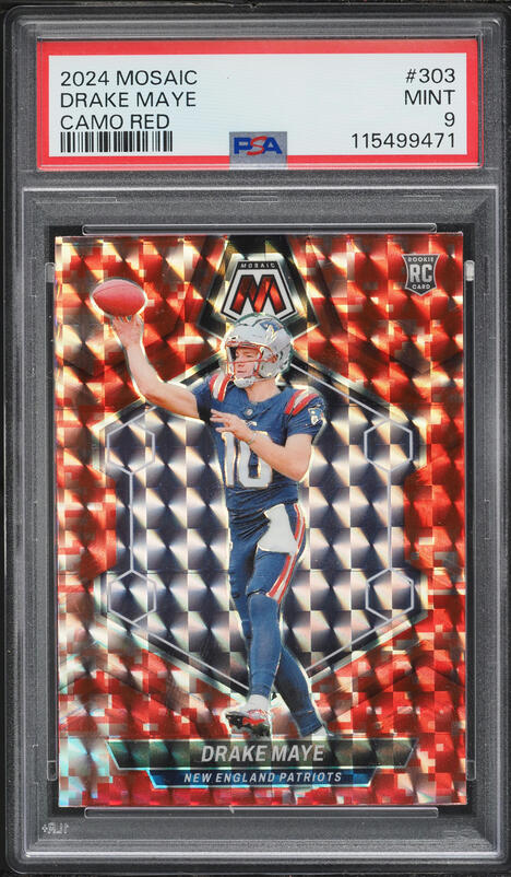 Drake Maye Rookie Card – 2024 Panini – Refractor 1-of-1 – Patriots ROY MVP Mint