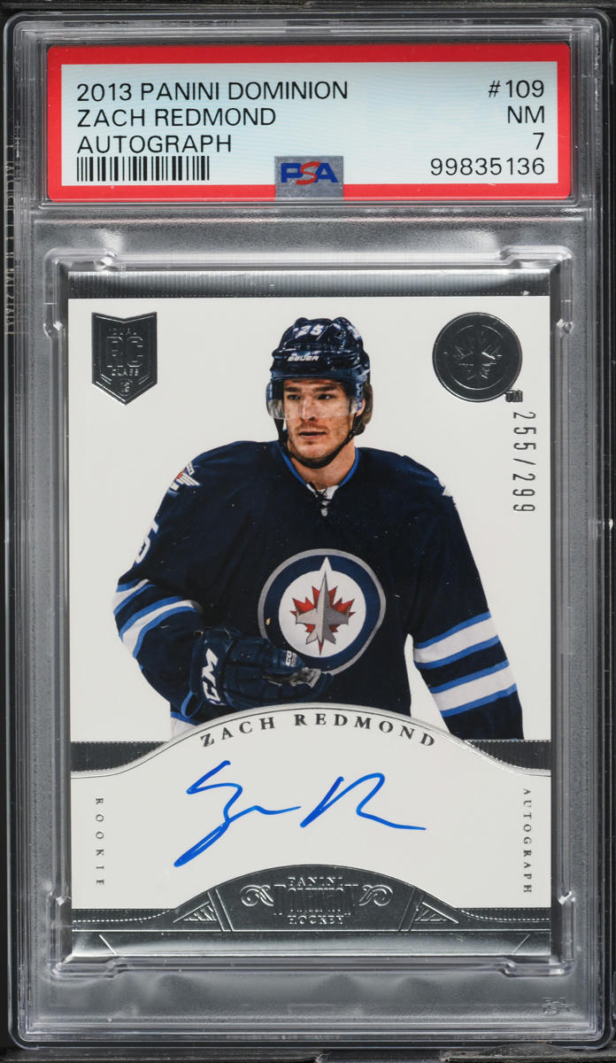 2013 Panini Dominion Zach Redmond ROOKIE AUTO /299 #109 PSA 7 NRMT