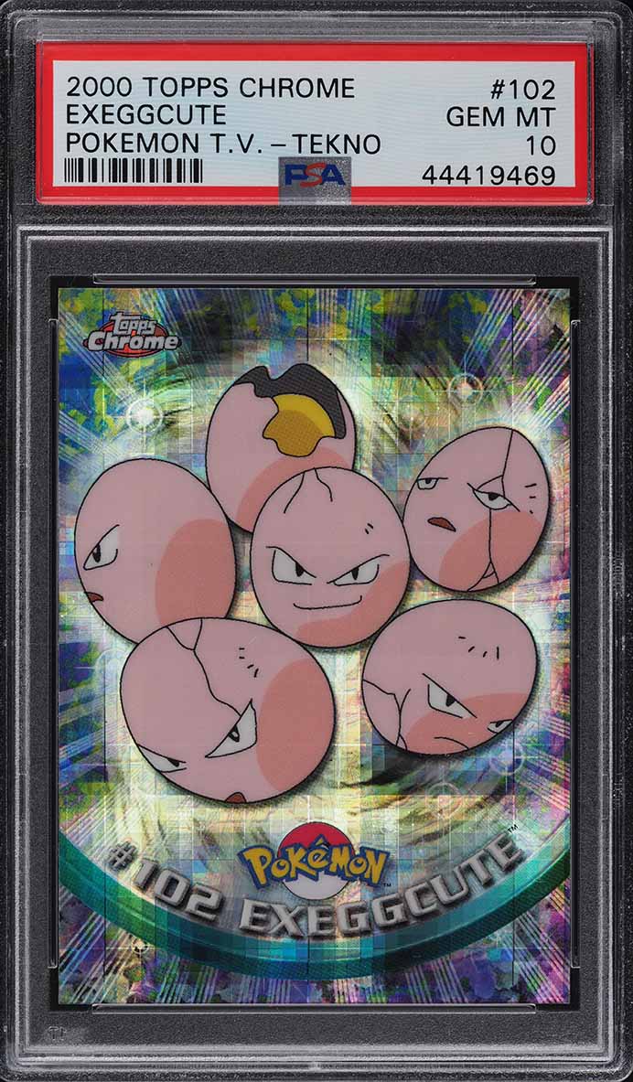 2000 Topps Chrome Pokemon Series 2 Tekno Exeggcute #102 PSA 10 GEM MINT