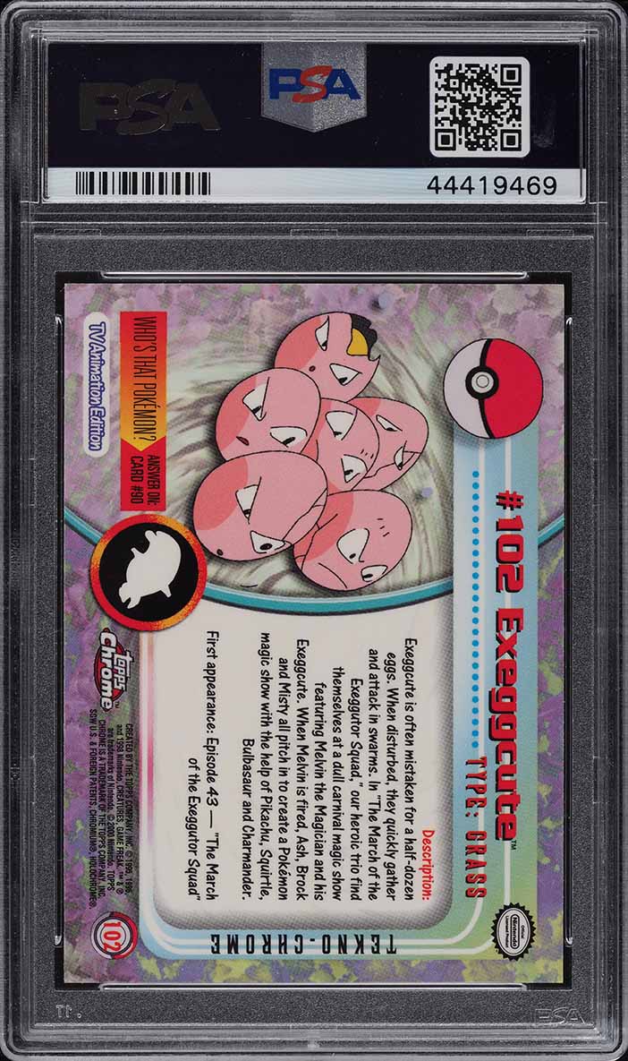 2000 Topps Chrome Pokemon Series 2 Tekno Exeggcute #102 PSA 10 GEM MINT