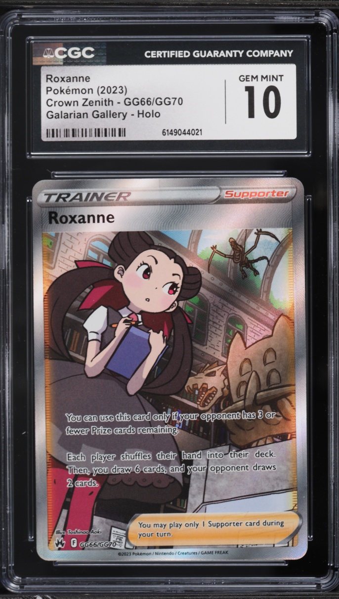 2023 Pokemon Sword & Shield Crown Zenith Full Art Roxanne #GG66 CGC 10 GEM MINT