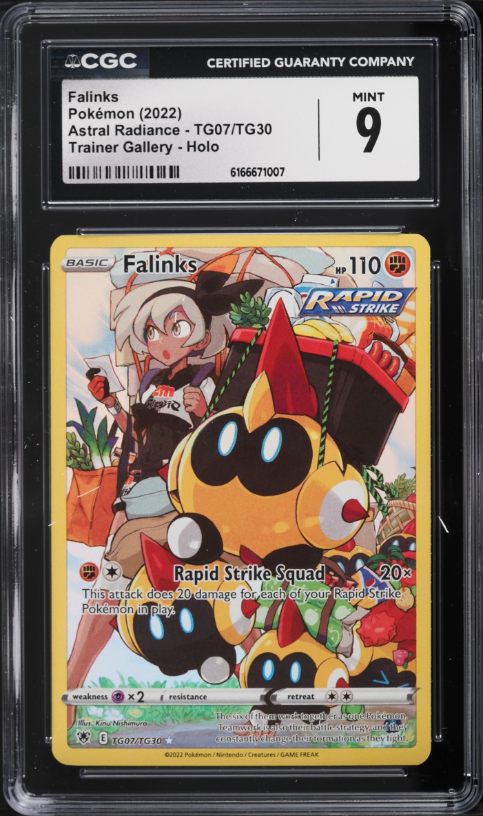2022 Pokemon Sword & Shield Astral Radiance Trainer Gallery Full Art Falinks #TG07 CGC 9 MINT