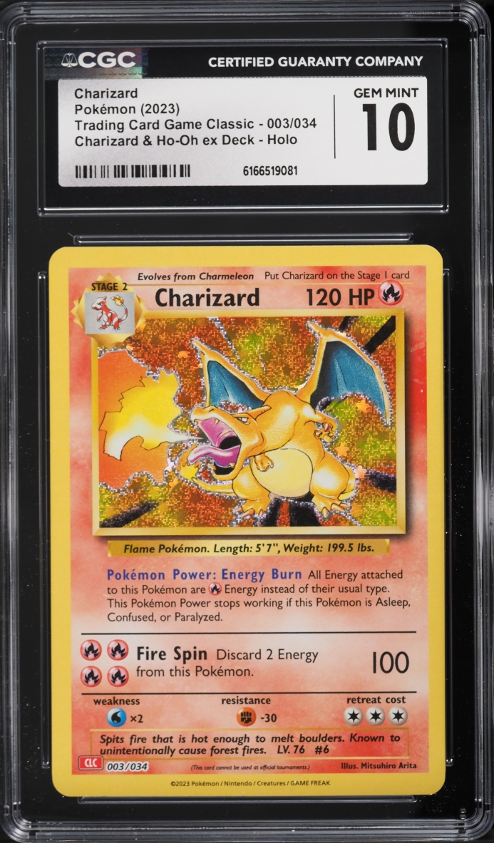 2023 Pokemon TCG Classic Collection Ho-Oh ex Deck Holo Charizard #3 CGC 10 GEM MINT