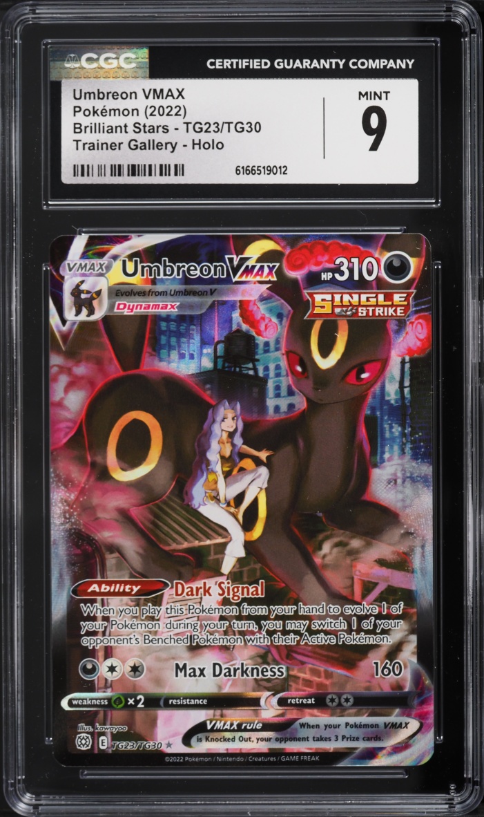2022 Pokemon Sword & Shield Brilliant Stars Trainer Gallery CHR Umbreon VMAX #TG23 CGC 9 MINT