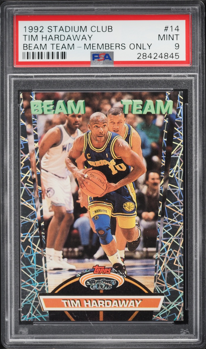 1992 Stadium Club Beam Team Members Only Tim Hardaway #14 PSA 9 MINT