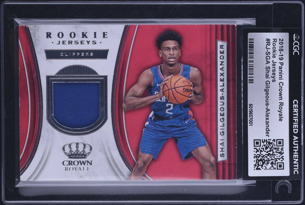 2018 Crown Royale Shai Gilgeous-Alexander ROOKIE PATCH #RJ-SGA CGC AUTH