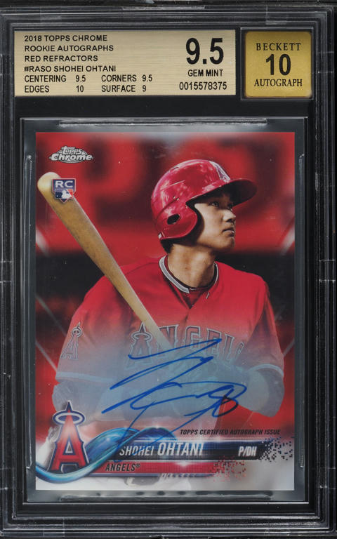 2018 Topps Chrome Gold Refractor Shohei Ohtani ROOKIE AUTO