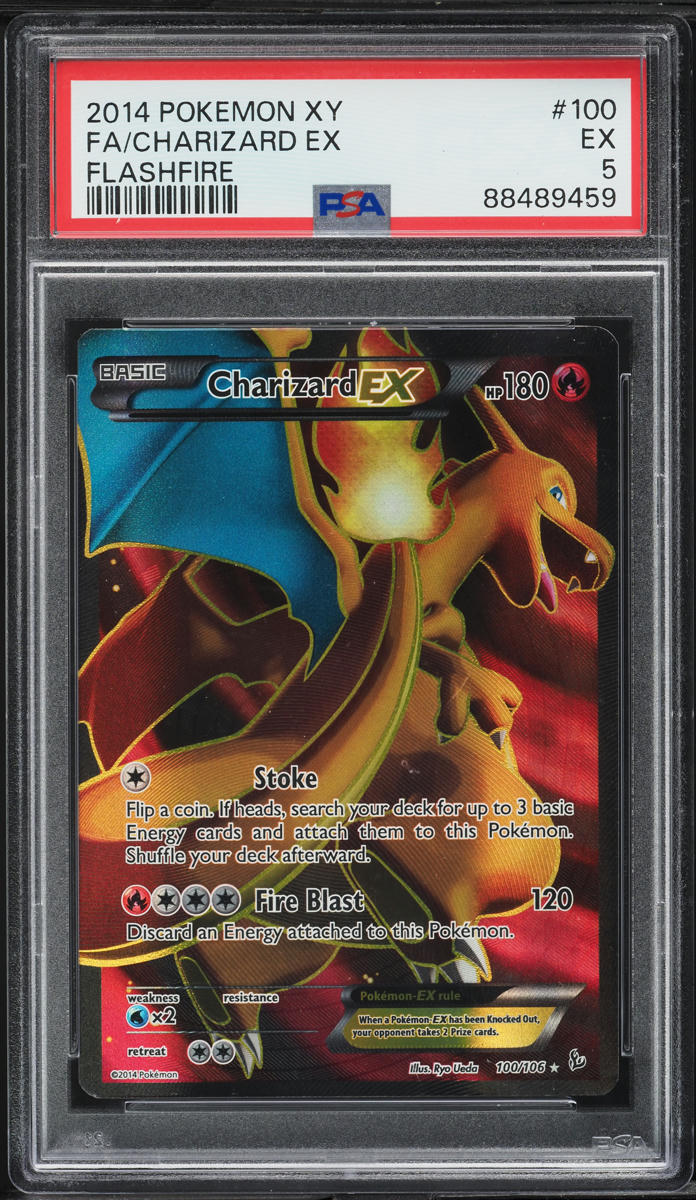 2014 Pokemon XY Flashfire Full Art Charizard EX #100 PSA 5 EX