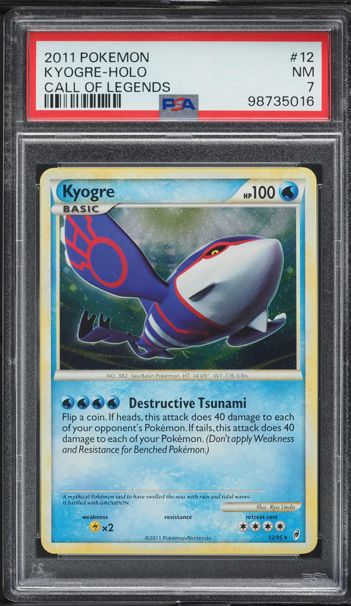 2011 Pokemon Call Of Legends Holo Kyogre #12 PSA 7 NRMT