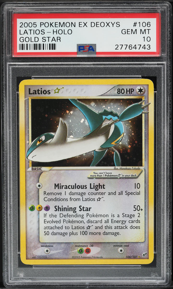 2005 Pokemon EX Deoxys Holo Latios Gold Star #106 PSA 10 GEM MINT