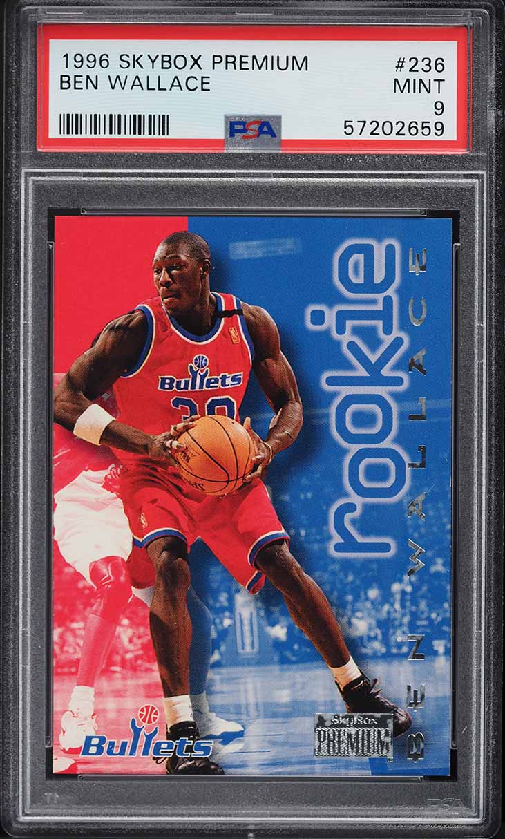 1996 Skybox Premium Ben Wallace ROOKIE #236 PSA 9 MINT