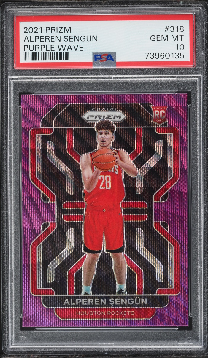2021 Panini Prizm Purple Wave Alperen Sengun ROOKIE #318 PSA 10 GEM MINT
