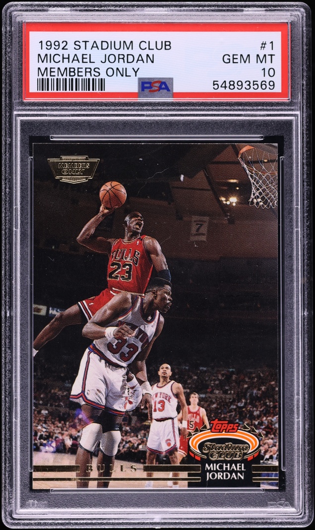1992 Stadium Club Members Only Michael Jordan #1 PSA 10 GEM MINT