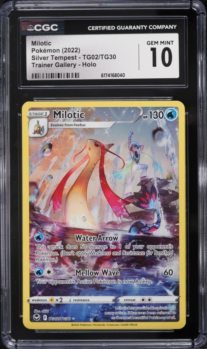 2022 Pokemon Sword & Shield Silver Tempest Trainer Gallery CHR Milotic #TG02 CGC 10 GEM MINT