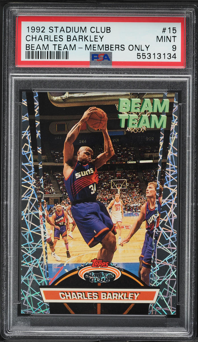 1992 Stadium Club Beam Team Members Only Charles Barkley #15 PSA 9 MINT