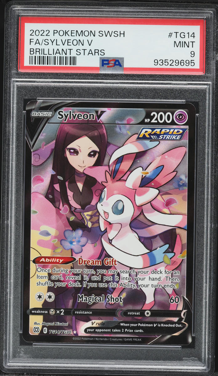 2022 Pokemon Sword & Shield Brilliant Stars Trainers Gallery Sylveon V #TG14 PSA 9 MINT