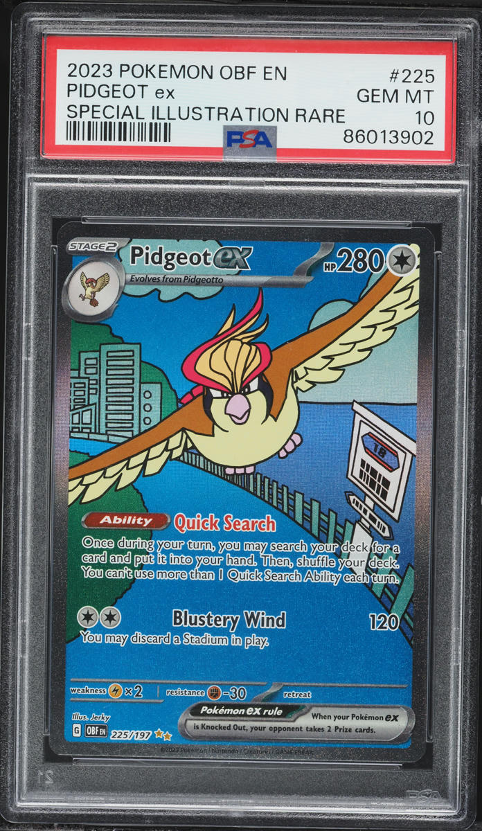2023 Pokemon Scarlet & Violet Obsidian Flames SIR Pidgeot ex #225 PSA 10 GEM MINT