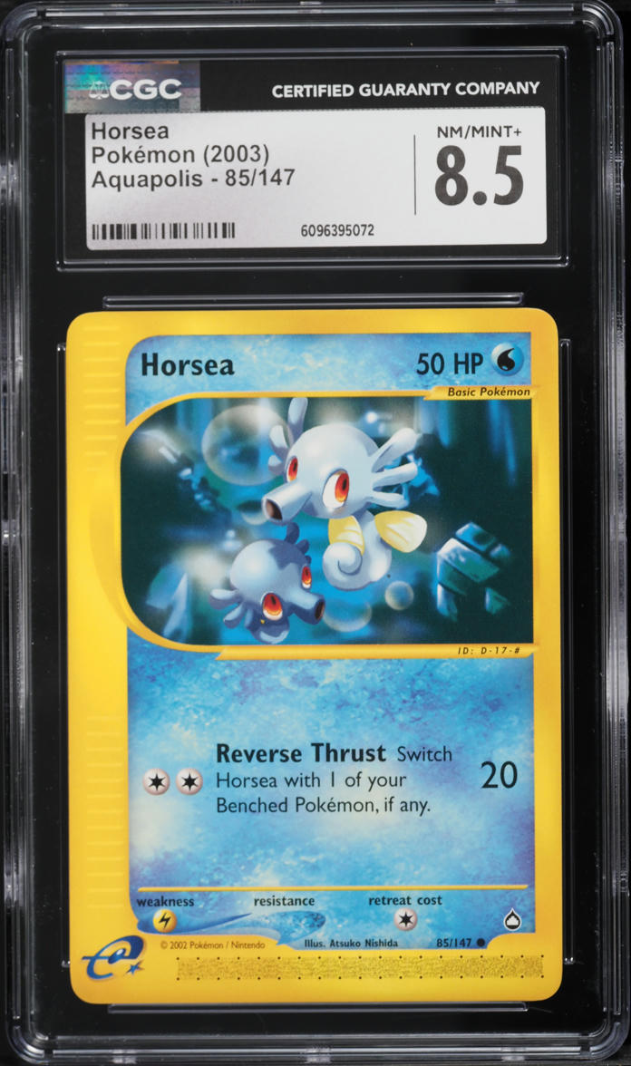 2003 Pokemon Aquapolis Horsea #85 CGC 8.5 NM-MT+