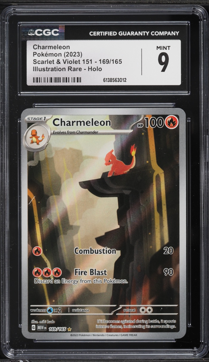 2023 Pokemon Scarlet & Violet 151 IR Charmeleon #169 CGC 9 MINT