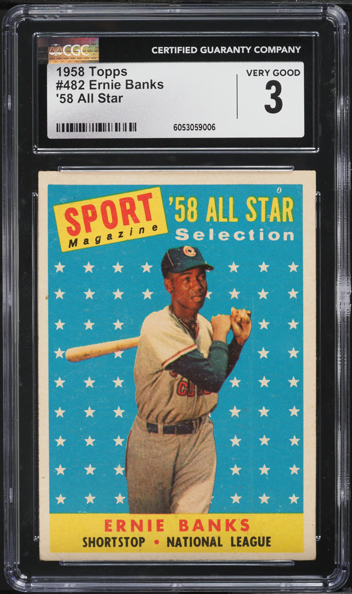 1958 Topps Ernie Banks ALL-STAR #482 CGC 3 VG