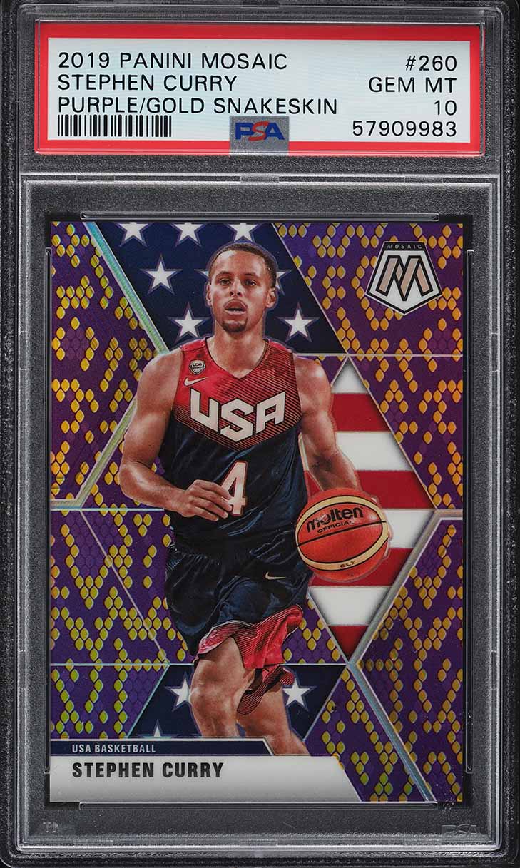 2019 Donruss Optic Splash! Holo Stephen Curry #4 PSA 10 GEM MINT