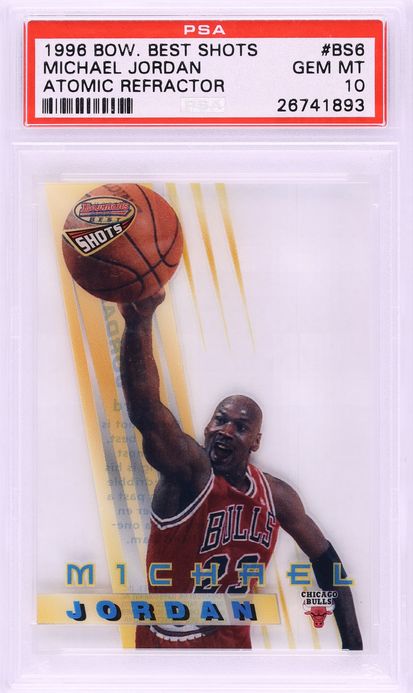 1996 Bowman's Best Shots Atomic Refractor Michael Jordan #BS6 PSA 10 GEM MINT